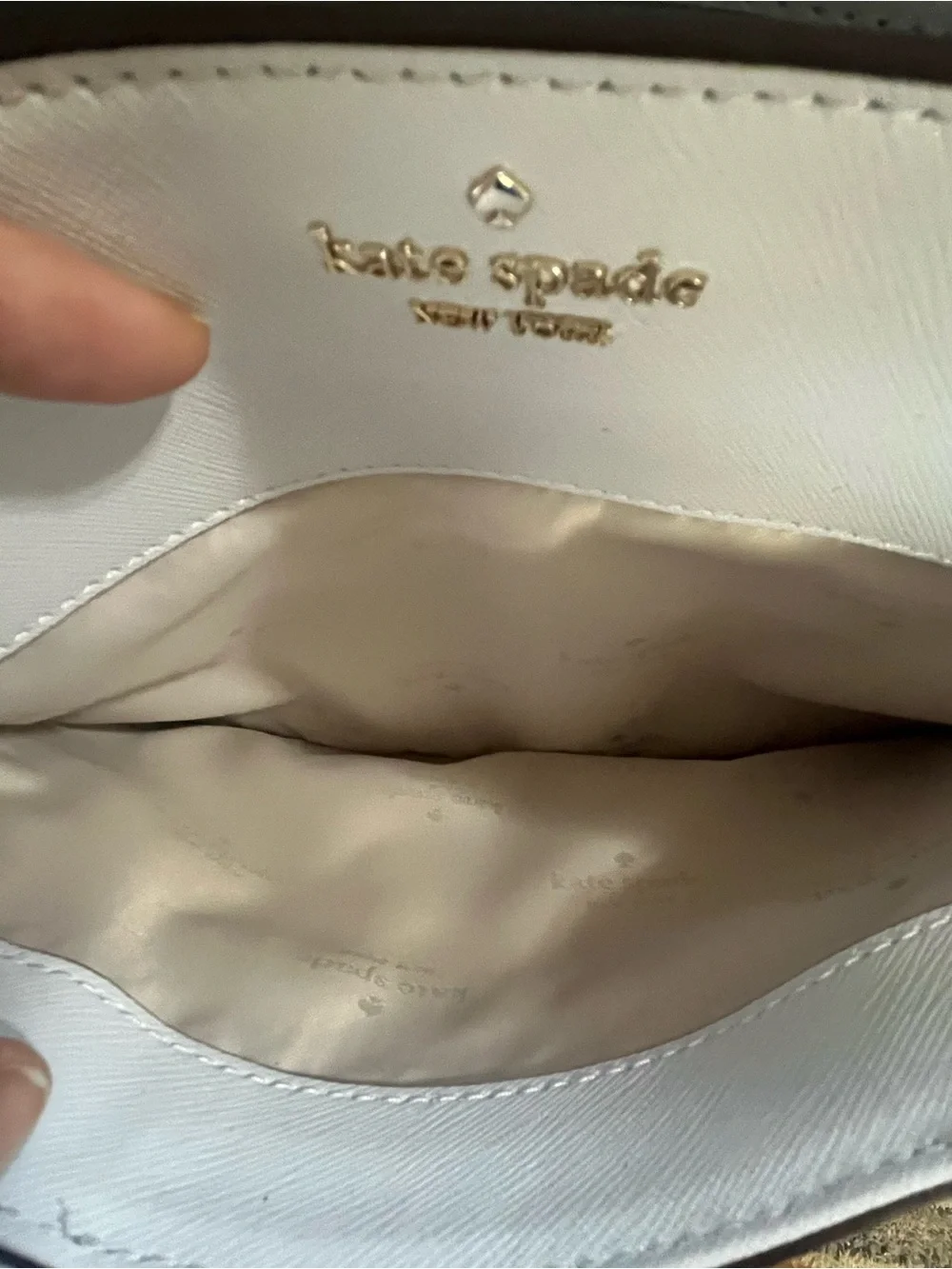 EUC Kate Spade Pale Lavender Saffiano Leather Structured Tote Bag